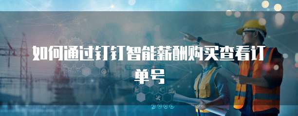 如何通过钉钉智能薪酬购买查看订单号