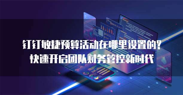钉钉敏捷预算活动在哪里设置的?快速开启团队财务管控新时代