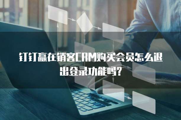 钉钉赢在销客CRM购买会员怎么退出登录功能吗?