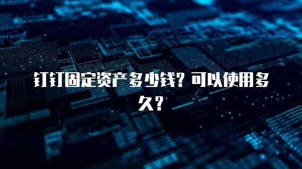 钉钉固定资产多少钱?可以使用多久?