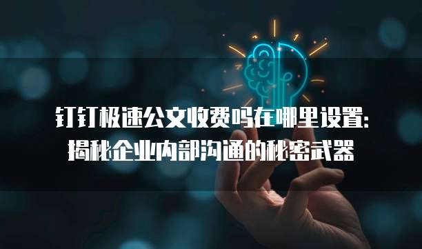 钉钉极速公文收费吗在哪里设置:揭秘企业内部沟通的秘密武器