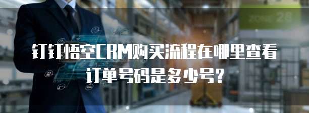 钉钉悟空CRM购买流程在哪里查看订单号码是多少号?