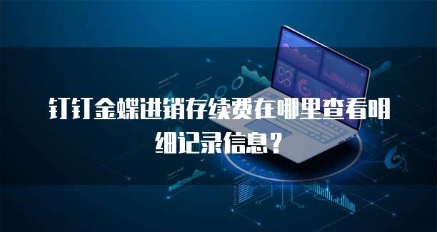 钉钉金蝶进销存续费在哪里查看明细记录信息?