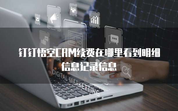 钉钉悟空CRM续费在哪里看到明细信息记录信息