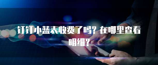 钉钉小蓝表收费了吗?在哪里查看明细?