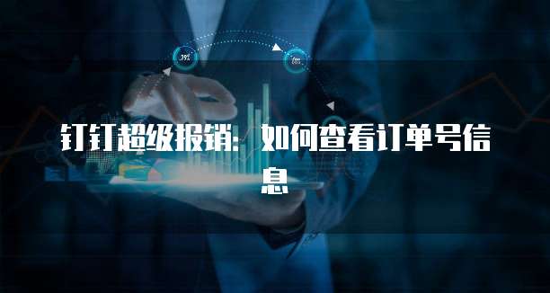 钉钉超级报销:如何查看订单号信息