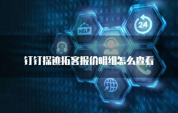 钉钉探迹拓客报价明细怎么查看