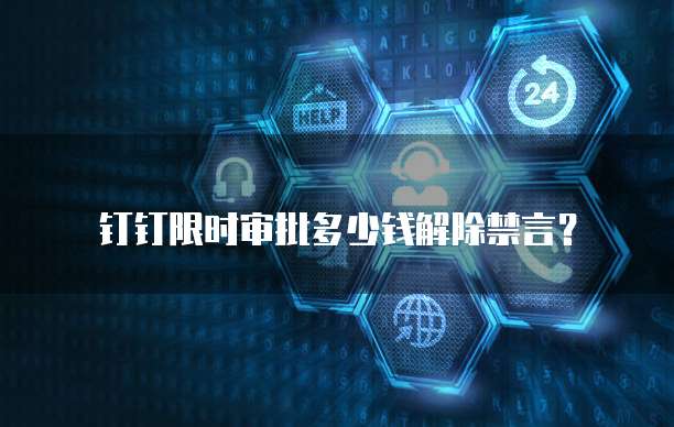 钉钉限时审批多少钱解除禁言?