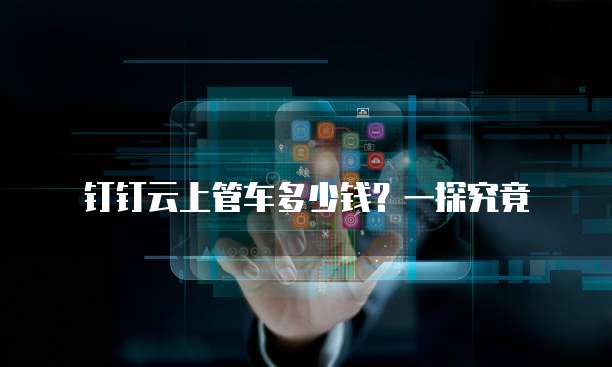 钉钉云上管车多少钱?一探究竟
