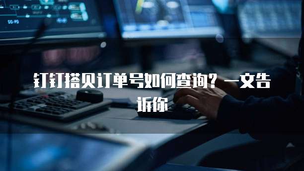 钉钉搭贝订单号如何查询?一文告诉你