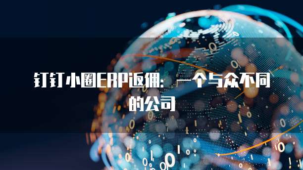 钉钉小圈ERP返佣：一个与众不同的公司