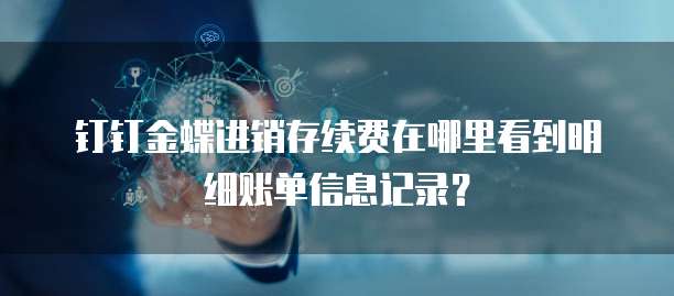 钉钉金蝶进销存续费在哪里看到明细账单信息记录？