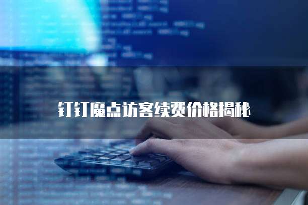 钉钉魔点访客续费价格揭秘