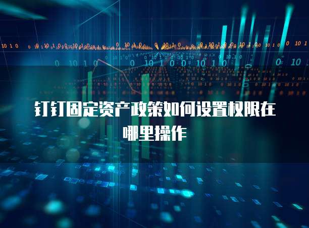 钉钉固定资产政策如何设置权限在哪里操作