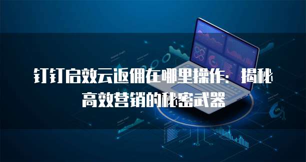 钉钉启效云返佣在哪里操作：揭秘高效营销的秘密武器