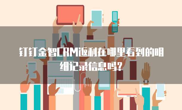 钉钉金智CRM返利在哪里看到的明细记录信息吗?