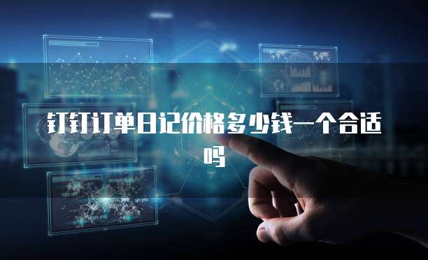 钉钉订单日记价格多少钱一个合适吗