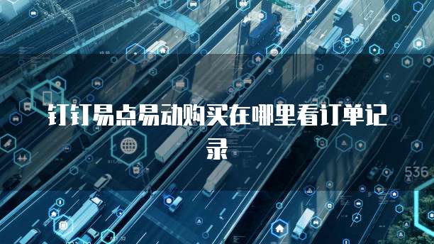 钉钉易点易动购买在哪里看订单记录