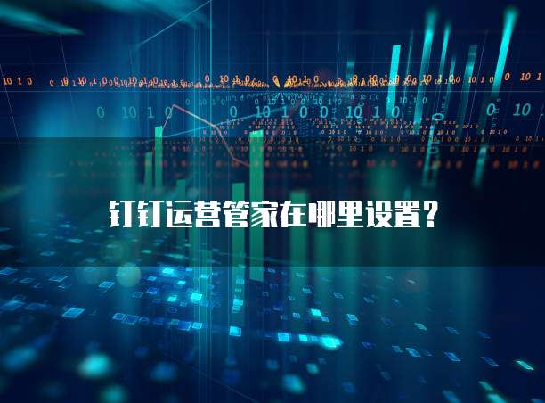 钉钉运营管家在哪里设置?
