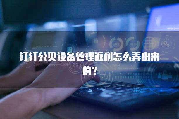 钉钉公贝设备管理返利怎么弄出来的?