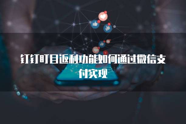 钉钉盯目返利功能如何通过微信支付实现