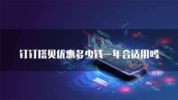 钉钉搭贝优惠多少钱一年合适用吗