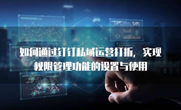 如何通过钉钉私域运营打折,实现权限管理功能的设置与使用