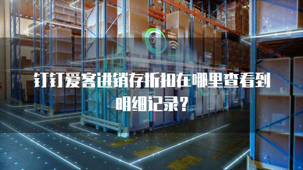 钉钉爱客进销存折扣在哪里查看到明细记录?