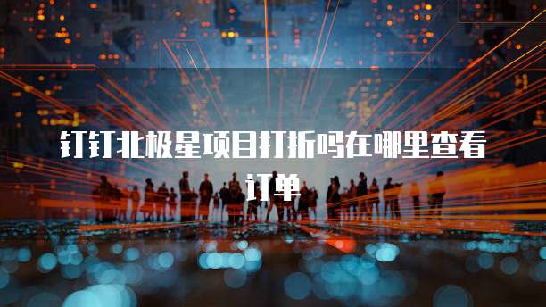 钉钉北极星项目打折吗在哪里查看订单