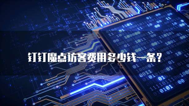 钉钉魔点访客费用多少钱一条？
