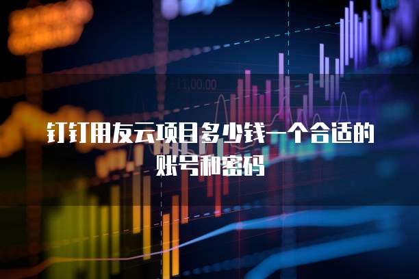 钉钉用友云项目多少钱一个合适的账号和密码