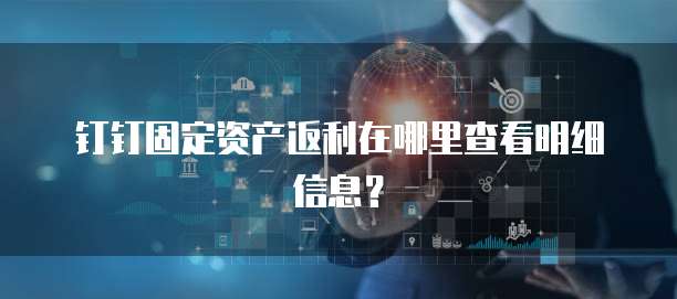 钉钉固定资产返利在哪里查看明细信息?