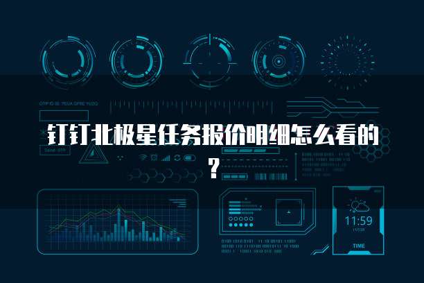 钉钉北极星任务报价明细怎么看的?