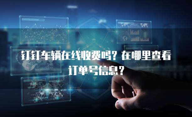 钉钉车辆在线收费吗?在哪里查看订单号信息?