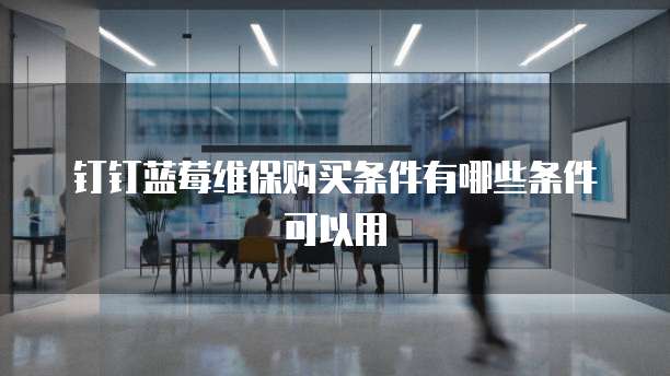 钉钉蓝莓维保购买条件有哪些条件可以用