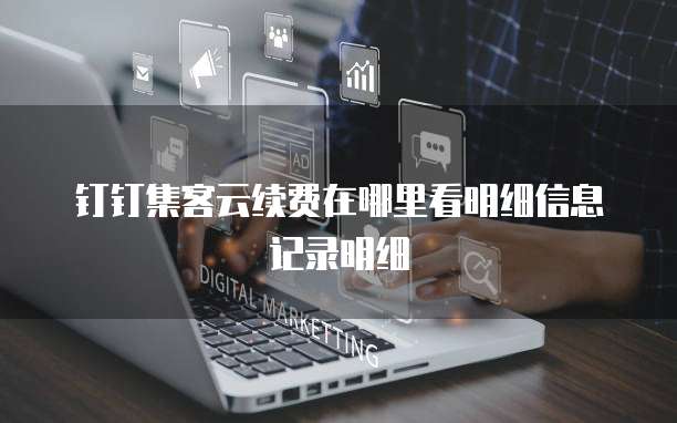 钉钉集客云续费在哪里看明细信息记录明细
