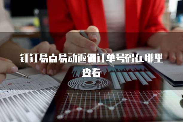 钉钉易点易动返佣订单号码在哪里查看