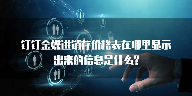 钉钉金蝶进销存价格表在哪里显示出来的信息是什么?