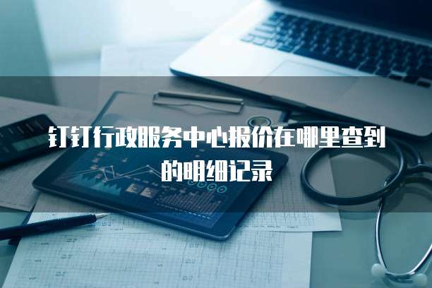 钉钉行政服务中心报价在哪里查到的明细记录
