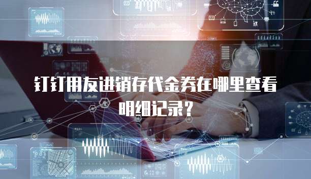 钉钉用友进销存代金券在哪里查看明细记录?