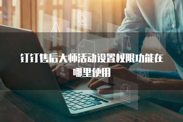 钉钉售后大师活动设置权限功能在哪里使用