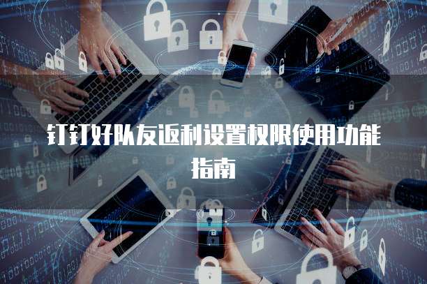 钉钉好队友返利设置权限使用功能指南