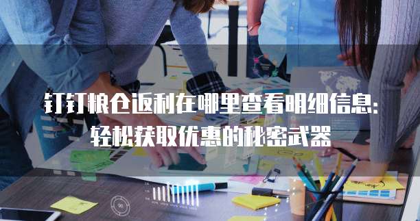 钉钉粮仓返利在哪里查看明细信息:轻松获取优惠的秘密武器