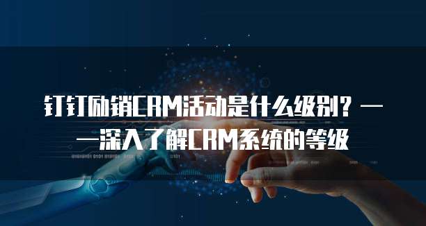 钉钉励销CRM活动是什么级别?——深入了解CRM系统的等级