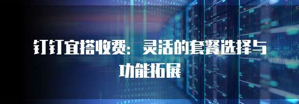 钉钉宜搭收费:灵活的套餐选择与功能拓展
