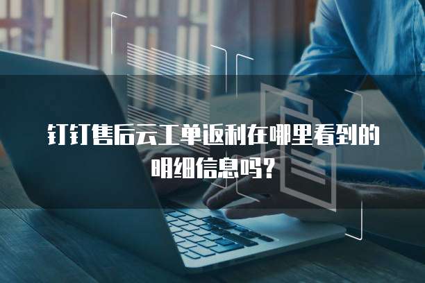 钉钉售后云工单返利在哪里看到的明细信息吗？