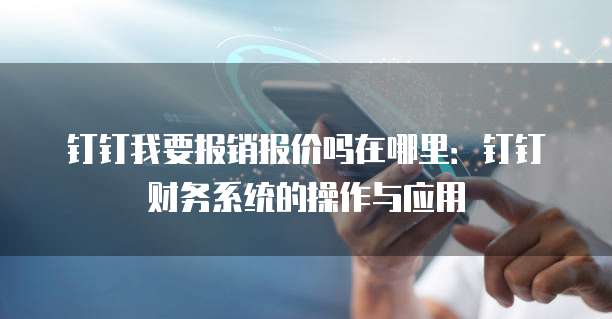 钉钉我要报销报价吗在哪里:钉钉财务系统的操作与应用