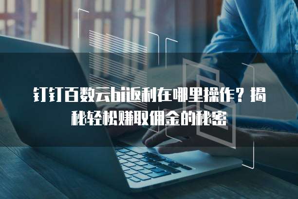 钉钉百数云bi返利在哪里操作?揭秘轻松赚取佣金的秘密