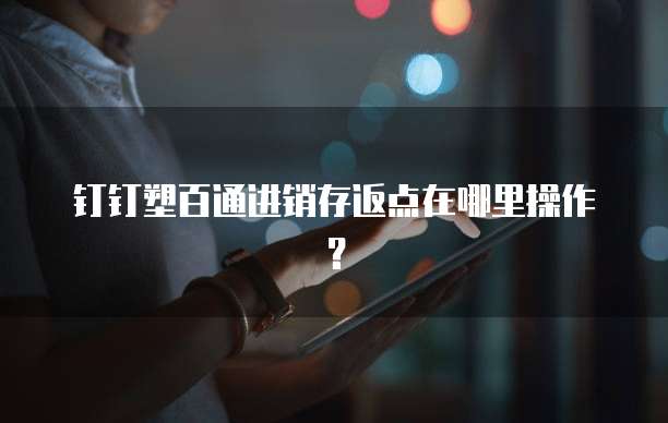 钉钉塑百通进销存返点在哪里操作?