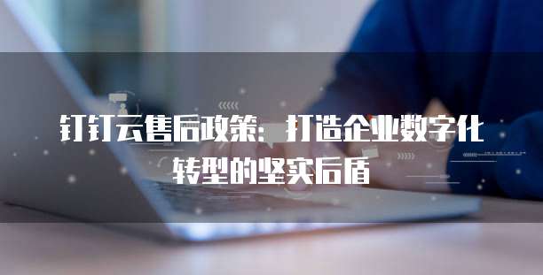 钉钉云售后政策:打造企业数字化转型的坚实后盾
